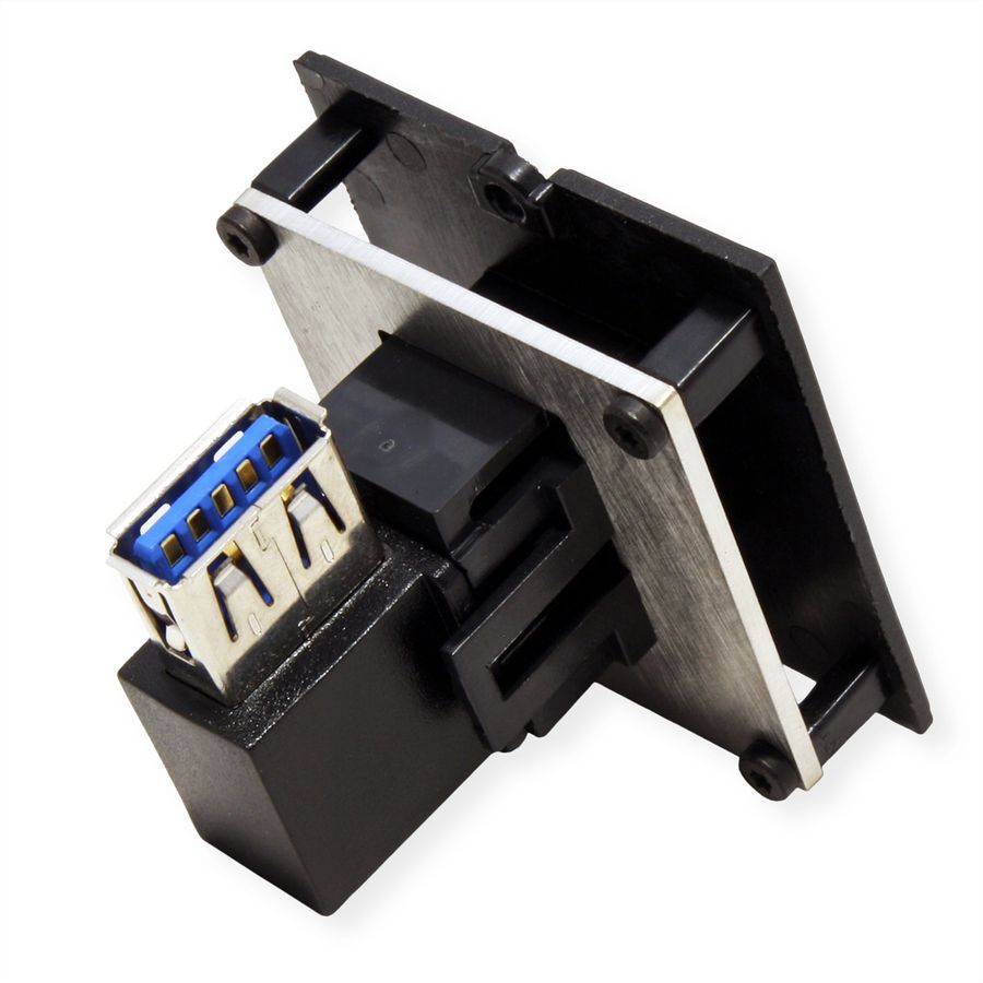 BACHMANN Frame 1xUSB 3.0, 90° uitgang zijkant
