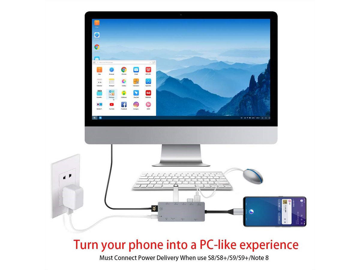 EXSYS EX-1221HM USB 3.2 Gen1 C-HUB 11 Ports für Notebook, Matebook und MacBook
