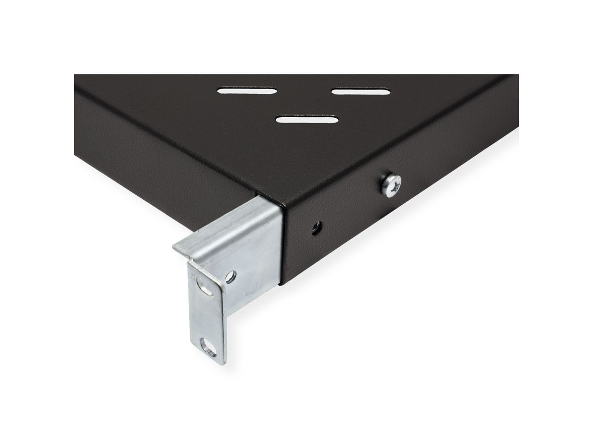ROLINE 19-inch plank 1 U, 500 mm diep 50 kg zwart