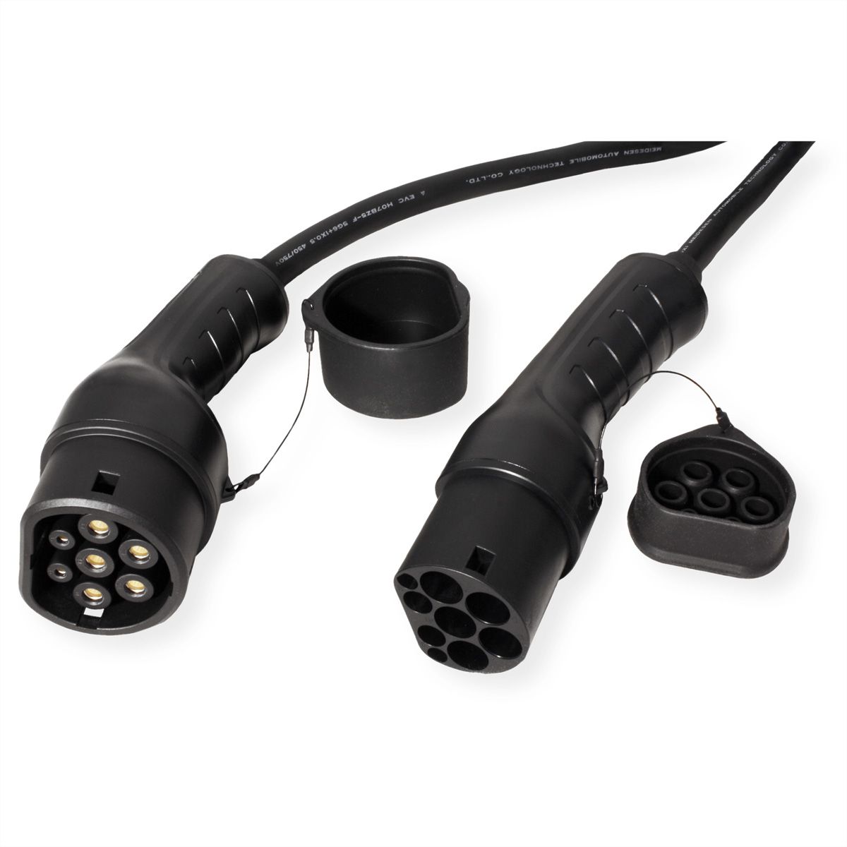 ROLINE EV Charging Cable Assembly Type2, 3-Phase, 480VAC (3P+N+E), 16 A, 11 kW, 3 m