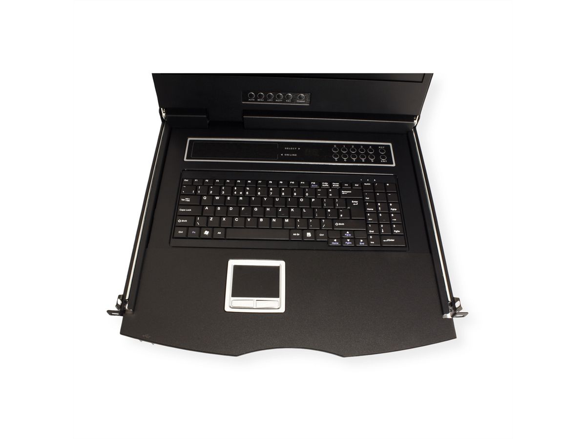 VALUE 19" LCD KVM Switch 1 User - 8PCs, 48 cm (19") TFT (16:9), VGA, USB, UK-Layout