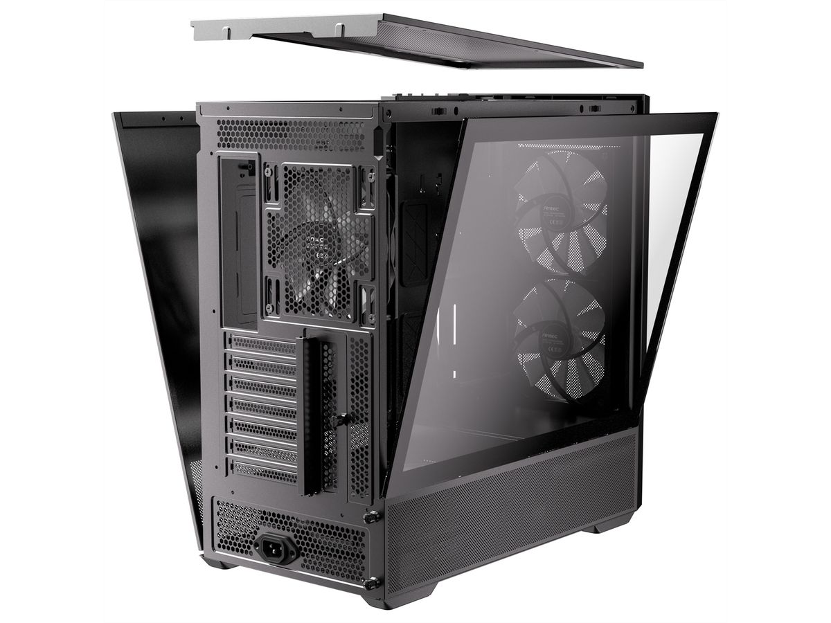 ANTEC FLUX Rear ATX/Micro-ATX/ITX Midi Tower PC Case, black