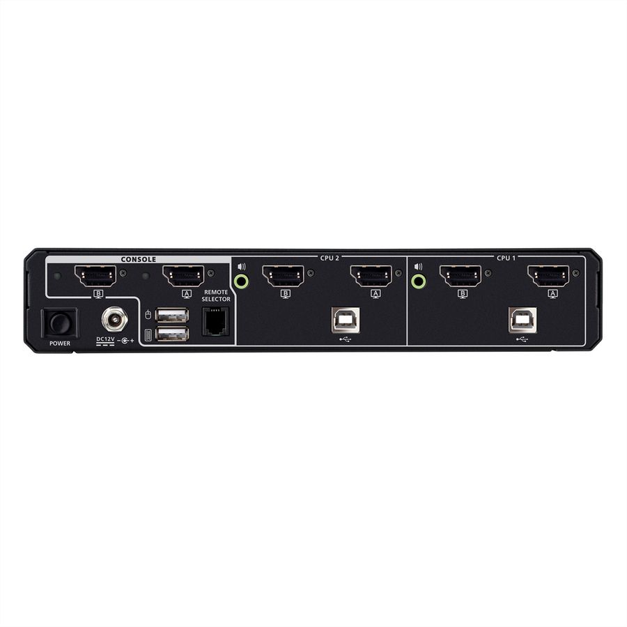ATEN CS1142DPH4 2-poorts USB 5K DP/HDMI, Universele Secure KVM switch met twee schermen
