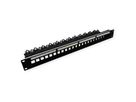 ROLINE 19" keystone module rack, leeg, 24P. afgeschermd , Clip bevestiging, zwart