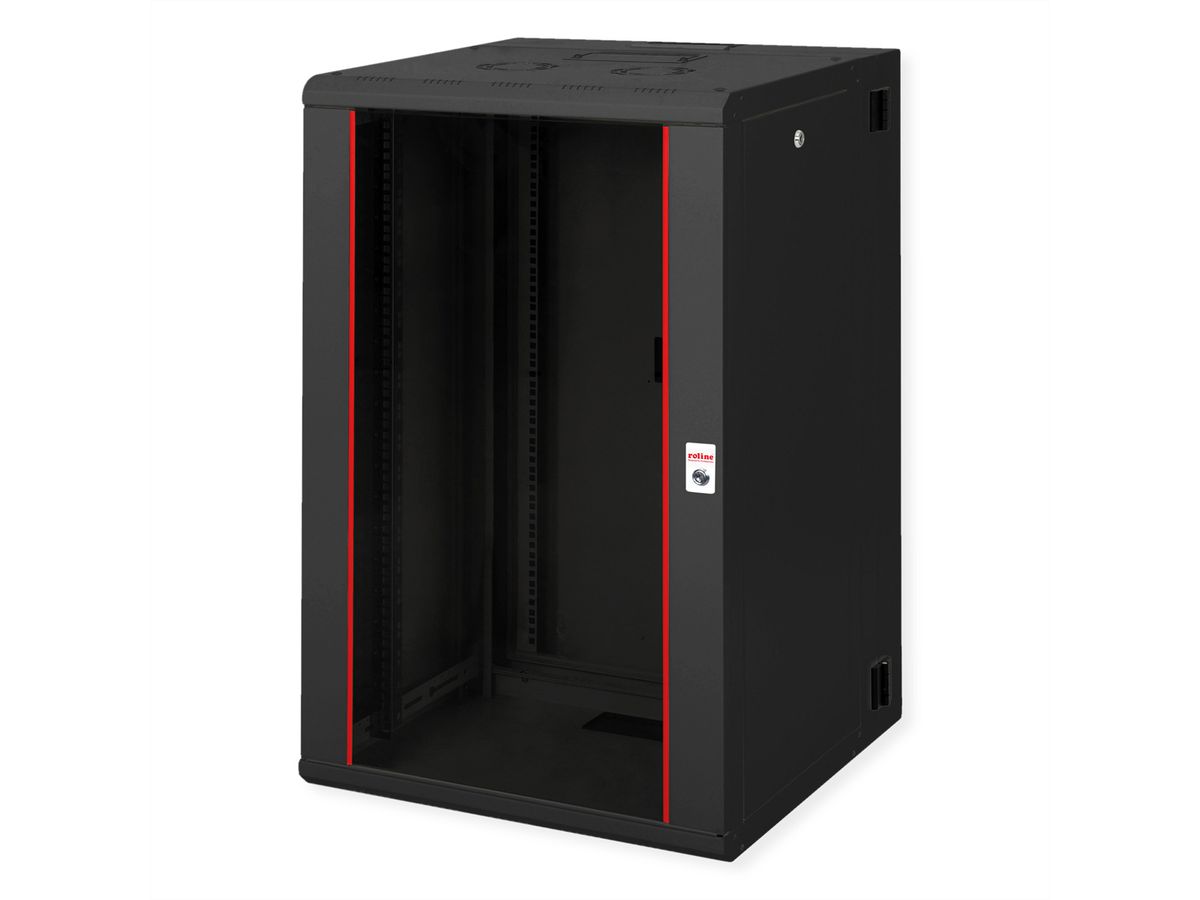 ROLINE 19-inch wall-mounted housing Pro 20 U, 600x600 WxD two-piece swivelling black