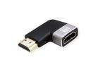 ROLINE 8K HDMI Adapter, M/F, 90° angled
