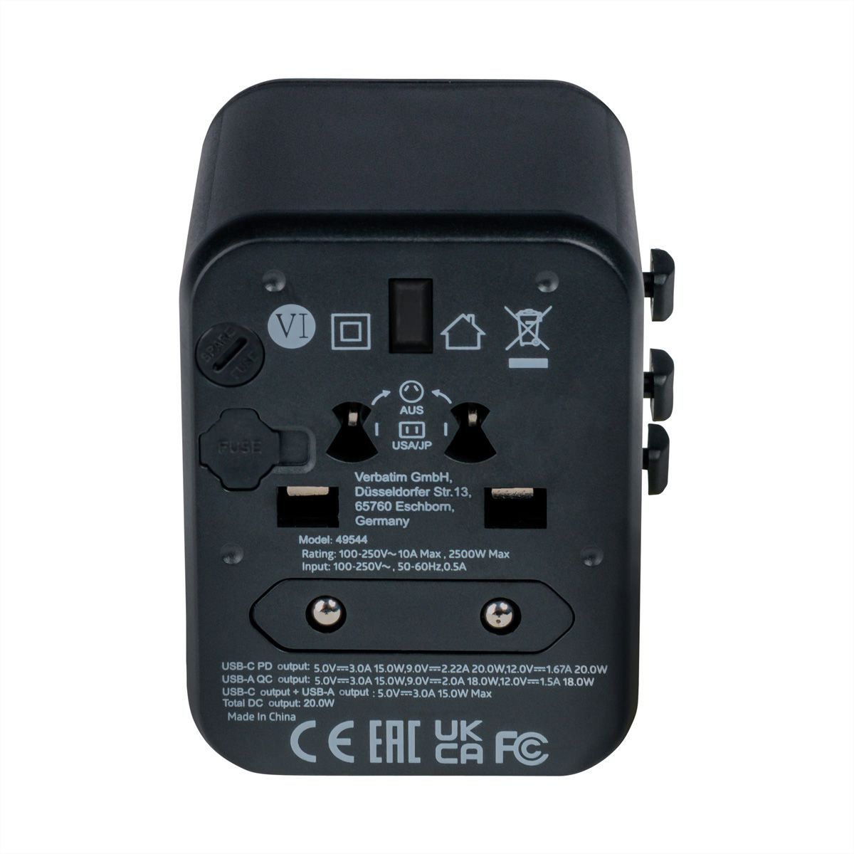 VERBATIM Universal Traveladapter UTA-02, weltweit