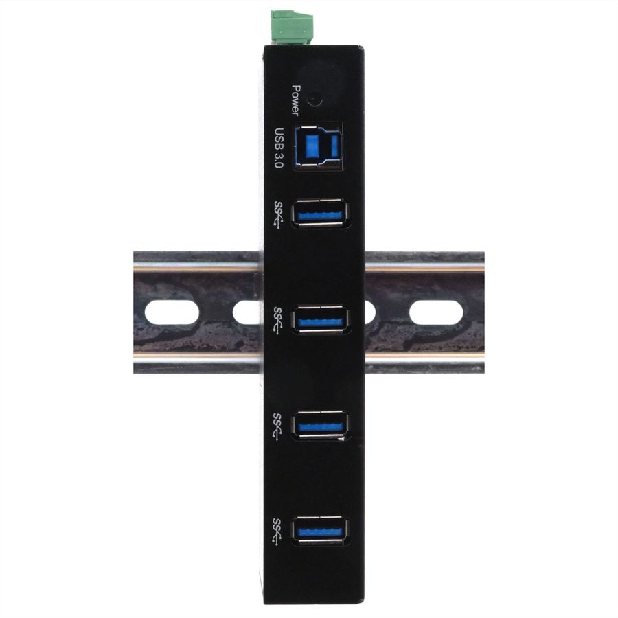 EXSYS EX-11234HMS-2 4 Port USB 3.2 Gen 1 HUB, Din-Rail Kit und Wand VIA VL817_Q7S Chipsatz