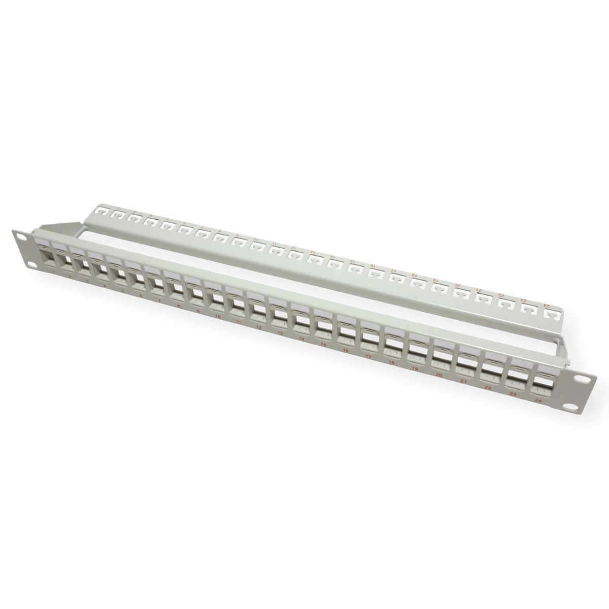 ROLINE 19" keystone patchpaneel, 24P, niet afgeschermd, grijs