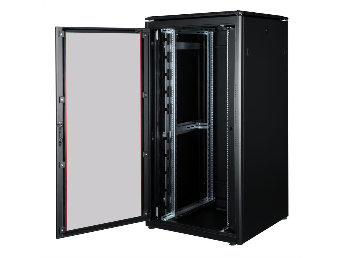 ROLINE 19-inch netwerkkast Pro 32 U , 800x800 BxD Glazen deur zwart