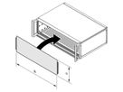 SCHROFF Front Panel, Full Width, Slotted, Unshielded for RatiopacPRO 6 U, AIR 7 U, 84 HP, 2.5 mm, Al, Front Anodized, Rear Conductive
