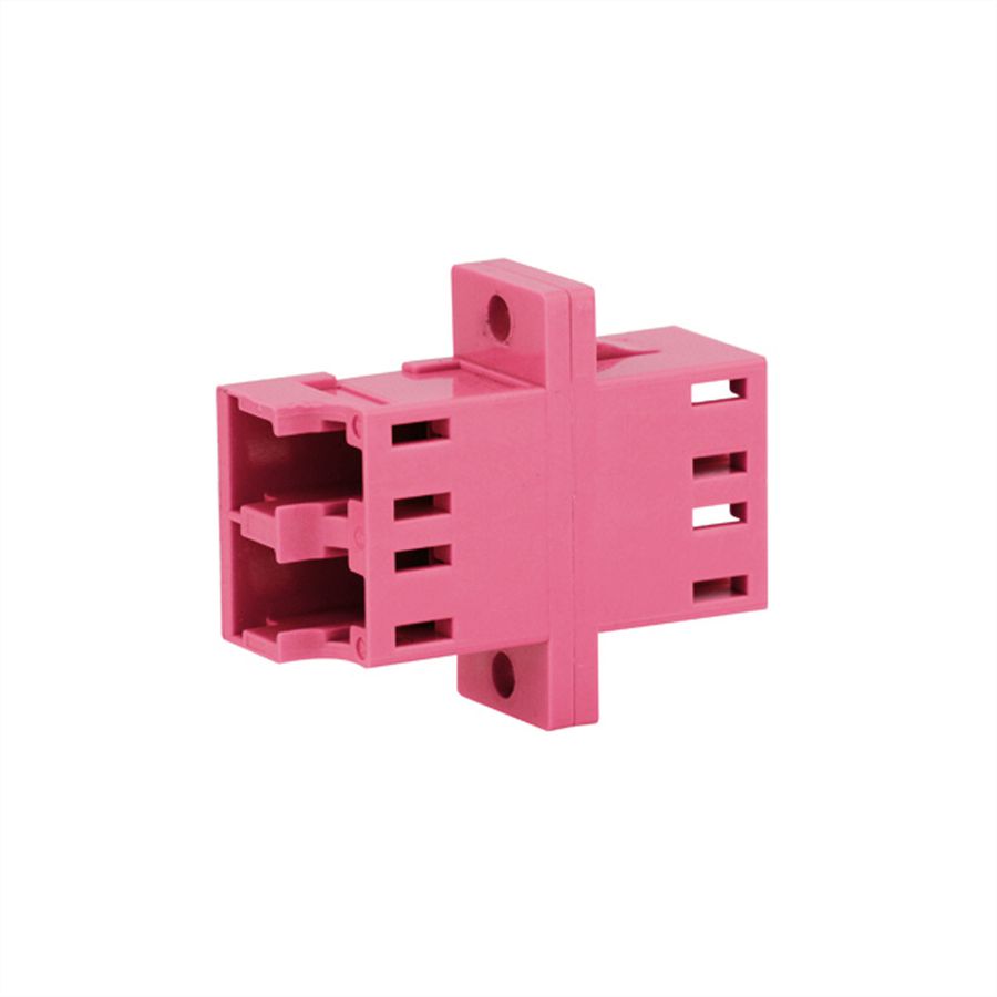 TELEGÄRTNER  LC/APC Duplex adaptor, multimode, cramic sleeve, plastic housing, violet, Z77