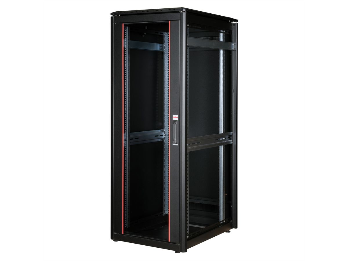 ROLINE 19-inch network cabinet Pro 32 U, 600x800 WxD Glass door black