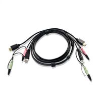 ATEN 2L-7D02UH HDMI KVM aansluitkabel,  USB 2.0 , zwart, 1,8 m