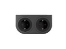 BACHMANN PIX HOLDER DOUBLE, 2x CEE7/3, ISV, schwarz, 0,2 m