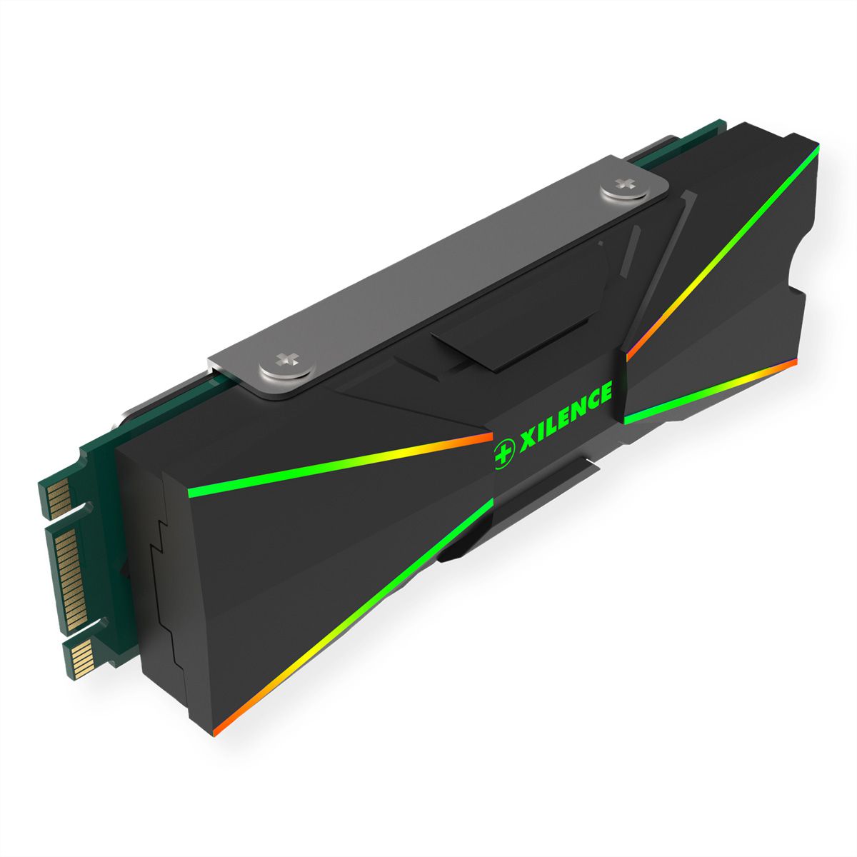 Xilence M2SSD.B.ARGB M.2 2280 SSD PCIe NVMe/SATA Cooler, 3PIN ARGB 5V, Passive