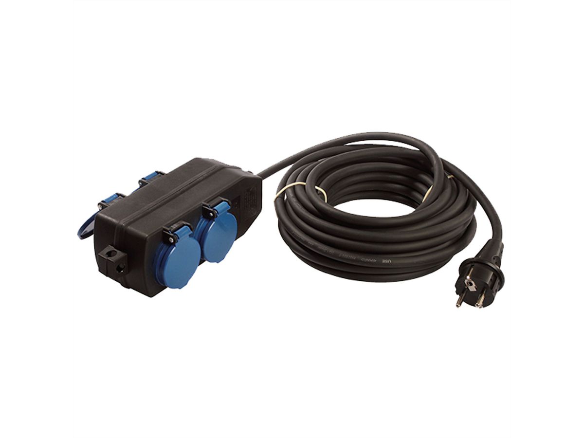 BACHMANN distribution socket 4x CEE7/3 10m, IP44