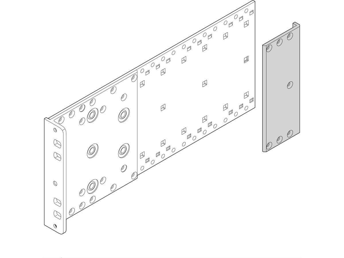 SCHROFF EuropacPRO Rugged Rear Angle voor Textil EMC pakking voor zijpaneel, 6 HE