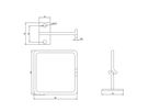 19" Cable Manager, 80x80mm, metal, Mounting central, cable entry central