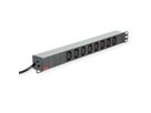 ROLINE 19" PDU for Cabinets 8x 3600W, IEC320 C13 - German Type M, Aluminium, 2 m