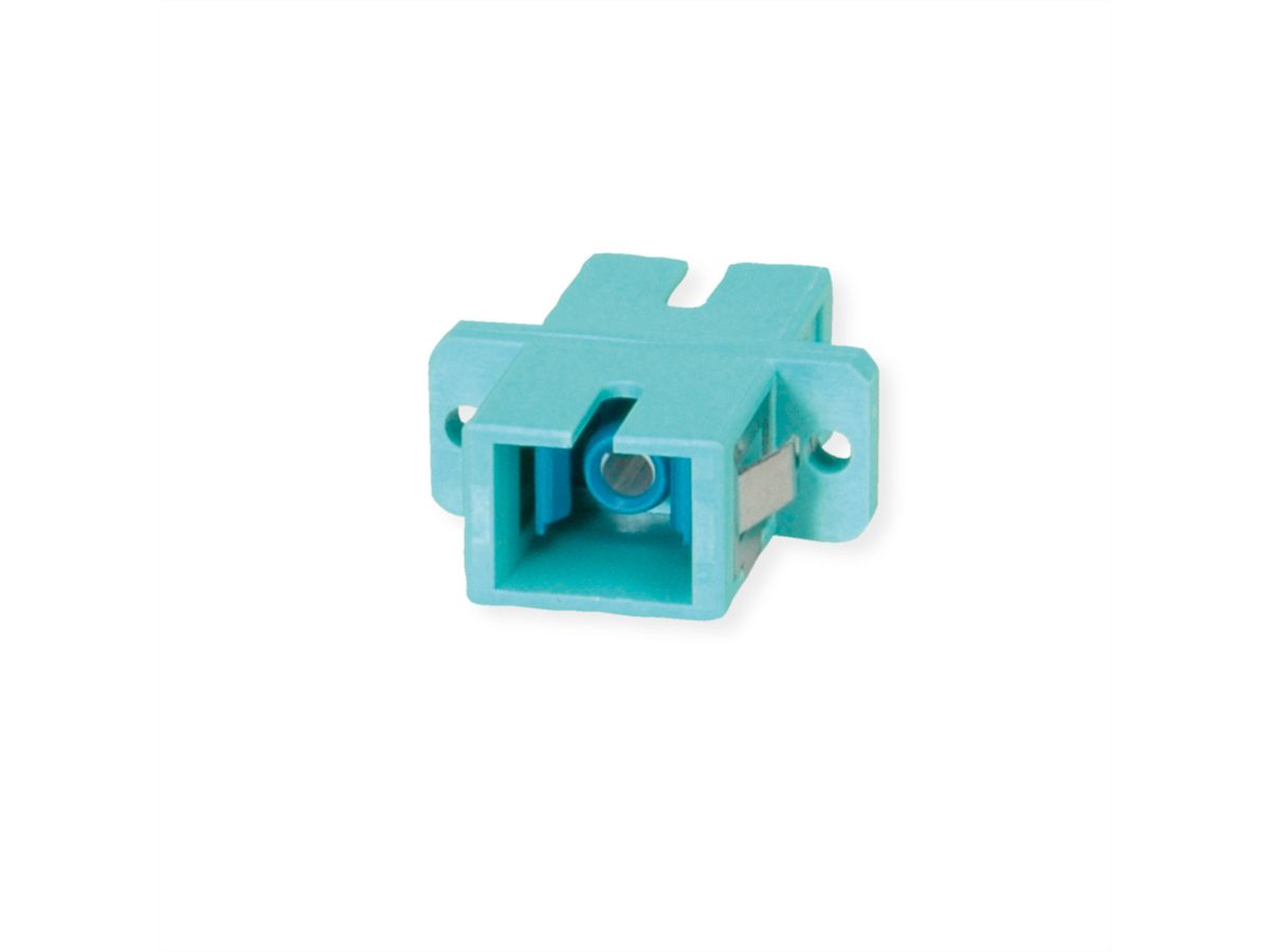 TELEGÄRTNER SC-koppeling, multimode, Keramische huls, kunststof behuizing, turkoois