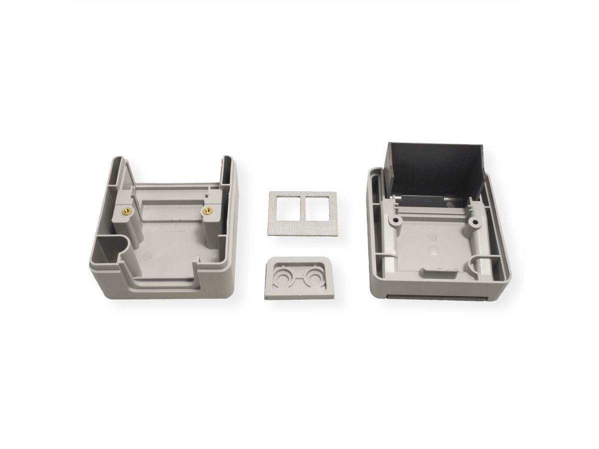 EasyLan preLink / fixLink Opbouw doos grijs