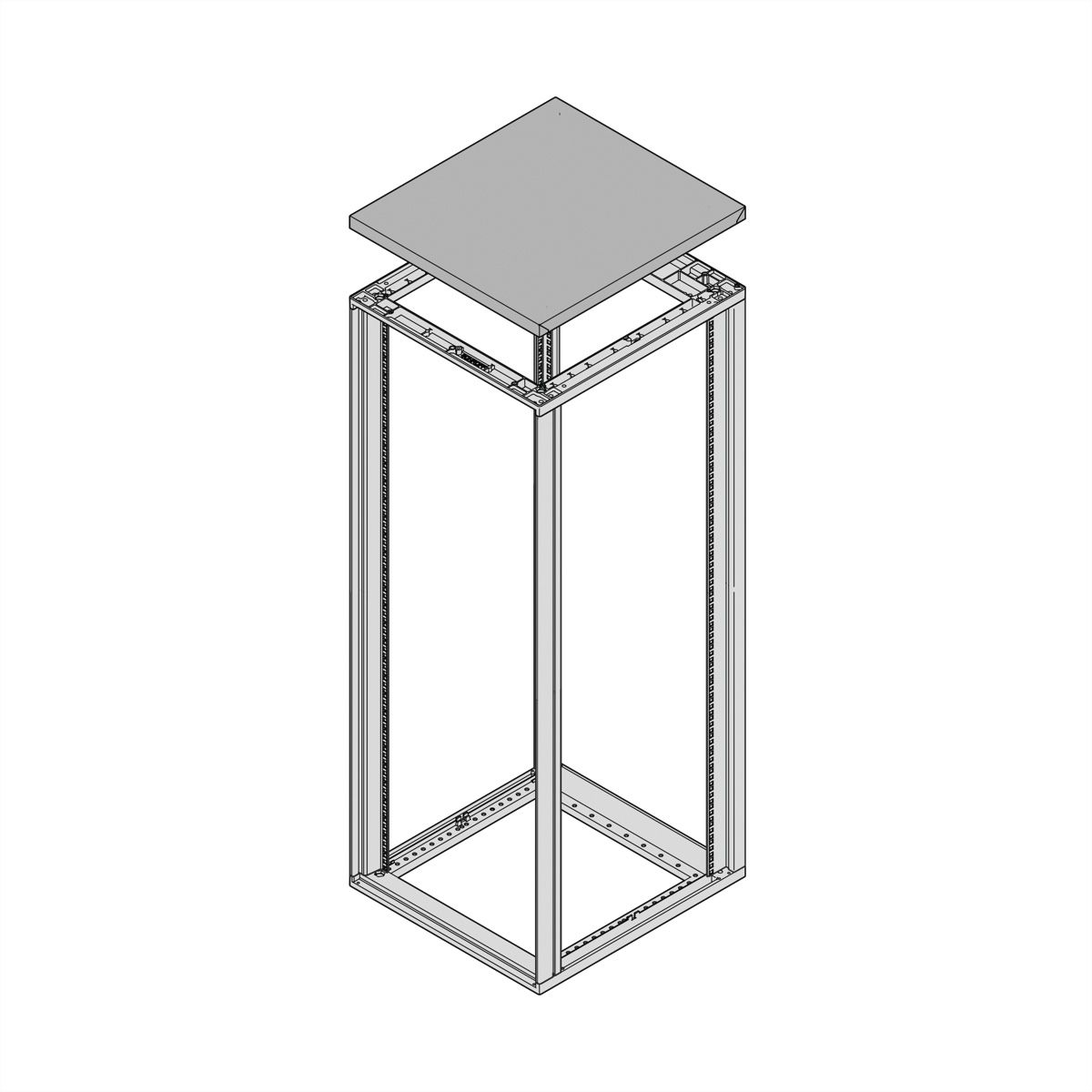 SCHROFF Novastar Raised Top Cover, Load-Carrying Capacity 50 kg, 553W 800D