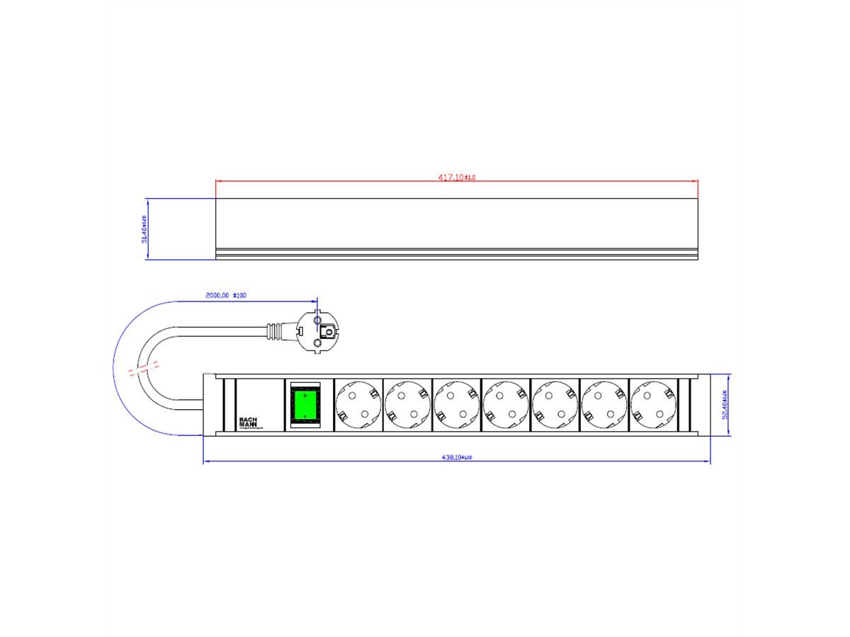 BACHMANN CONNECT LINE 7xprotective contact, Switches
