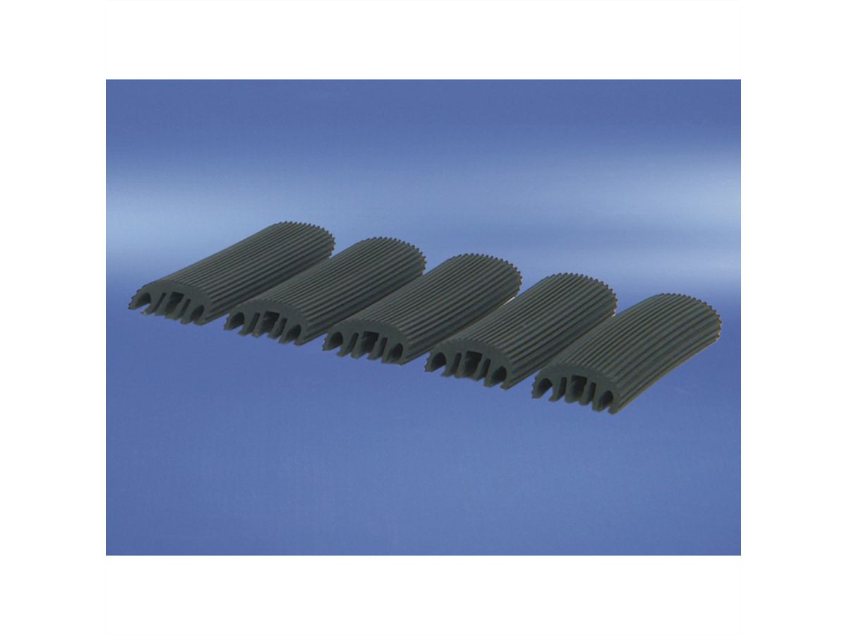 SCHROFF Rubbersteun-set voor dubbel stalen kabeloog 80D