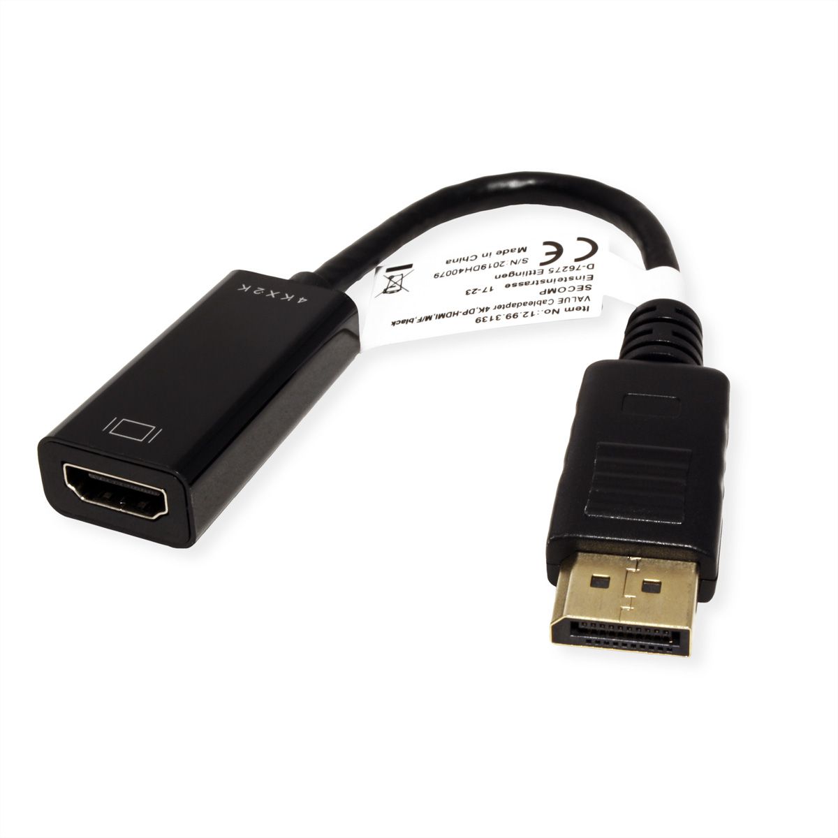 VALUE DisplayPort - HDMI Adapter, v1.2, DP Male - HDMI Female