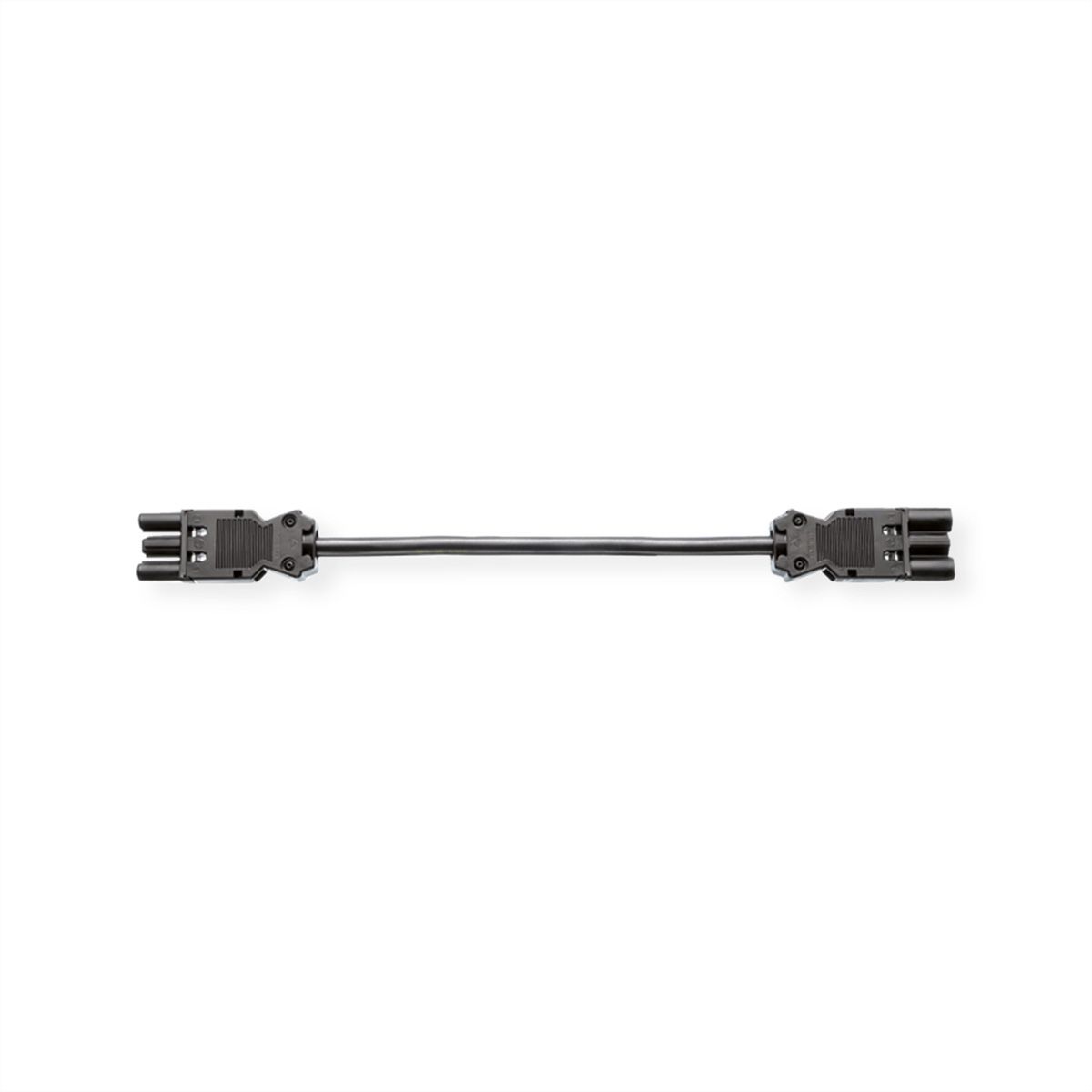 BACHMANN verlengsnoer GST18-3 male/female, zwart, 0,3 m