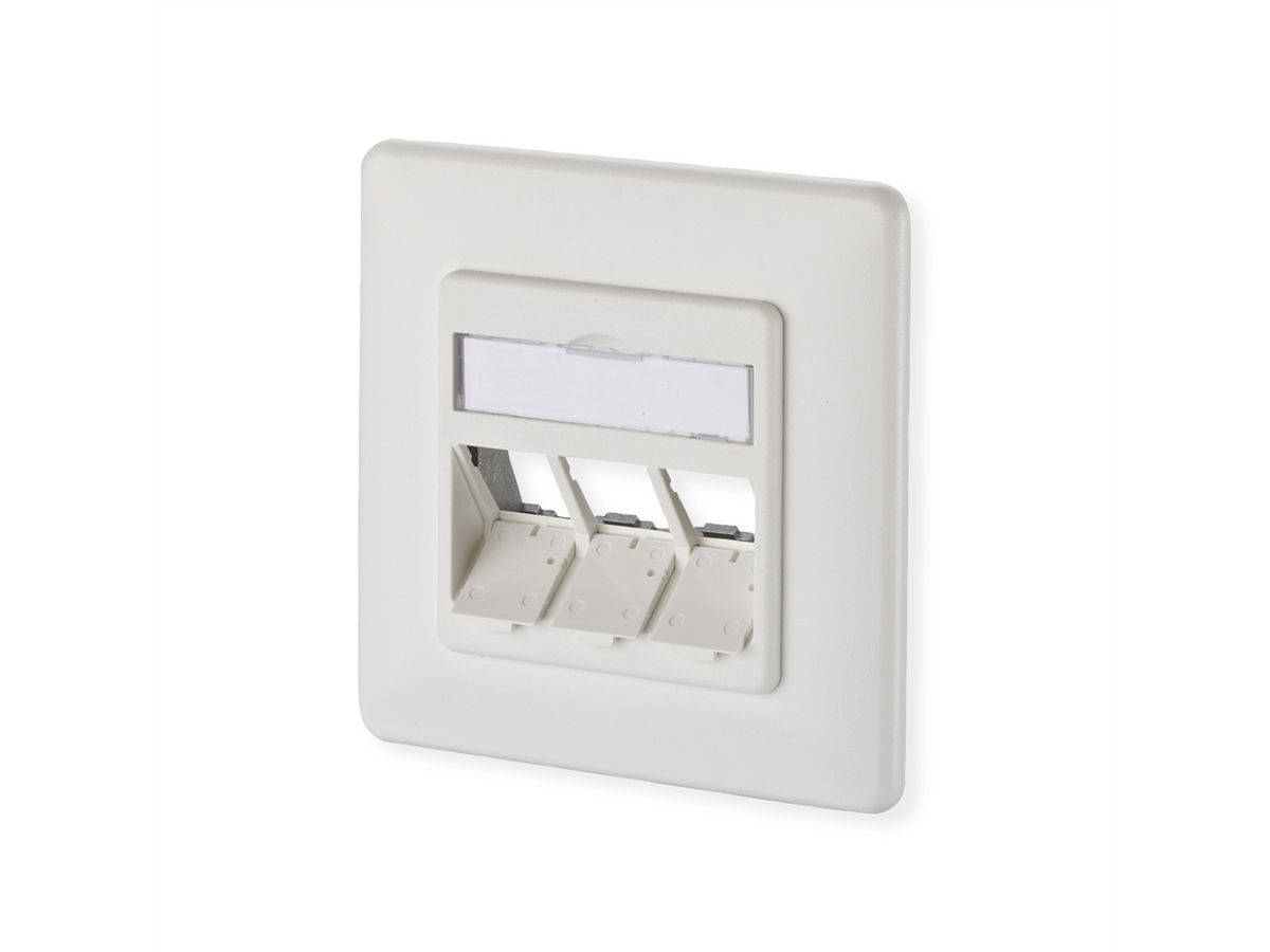 METZ CONNECT Modul Anschlussdose UP, 3 Port unbestückt reinweiß