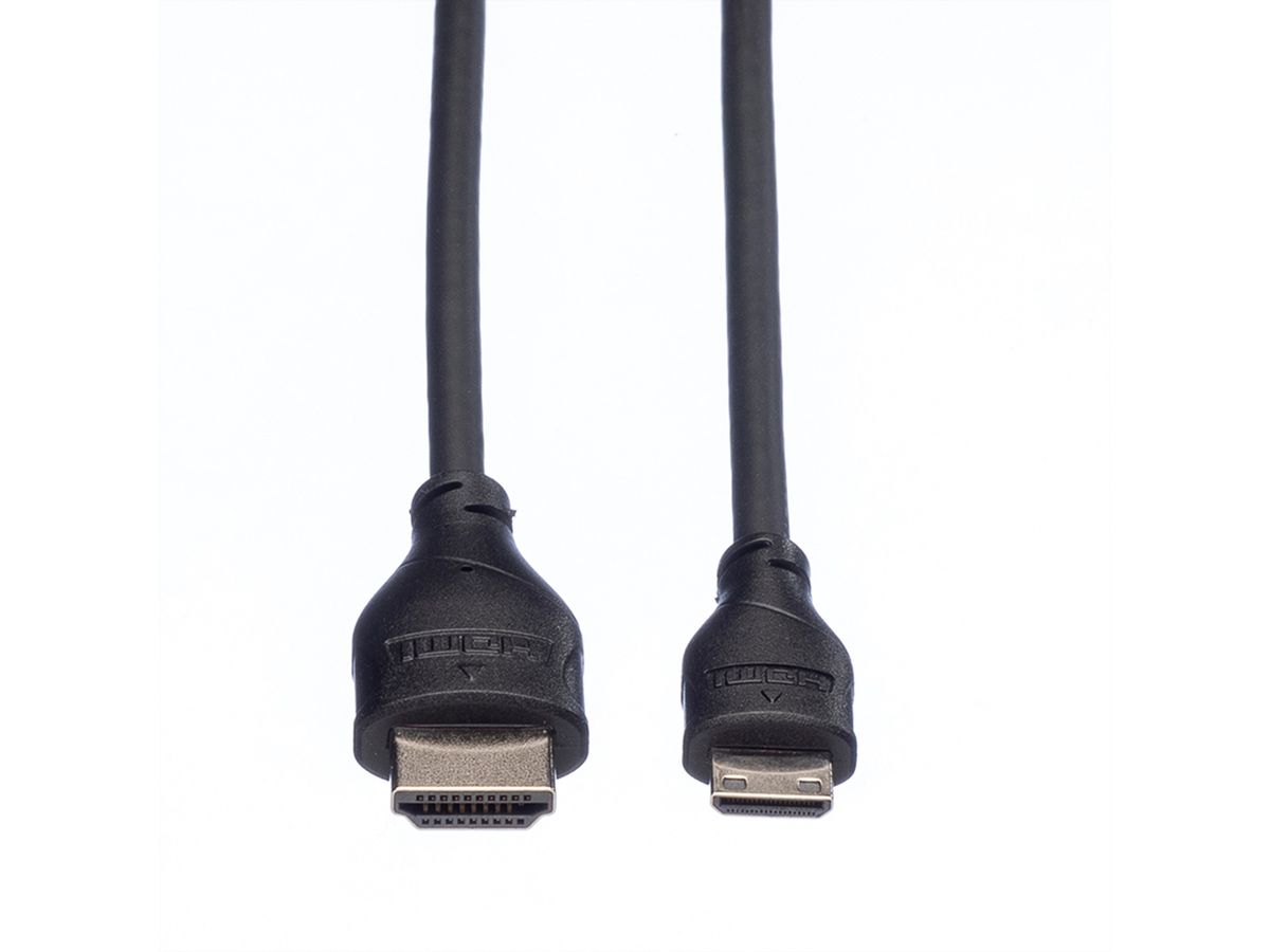 ROLINE HDMI High Speed Cable + Ethernet, A - C, M/M, 0.8 m