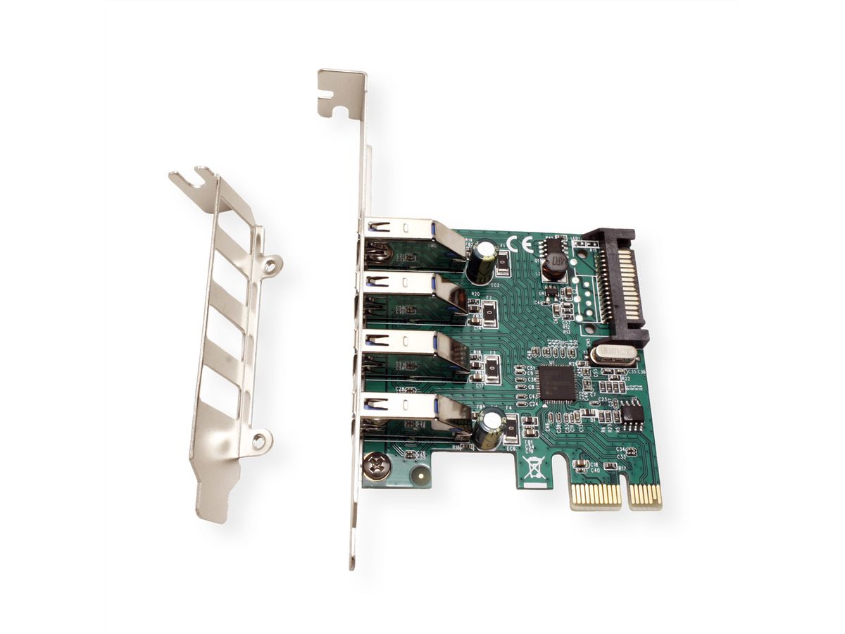 VALUE PCI-Express-Kaart, USB 3.2 Gen 1, 4 Poorts