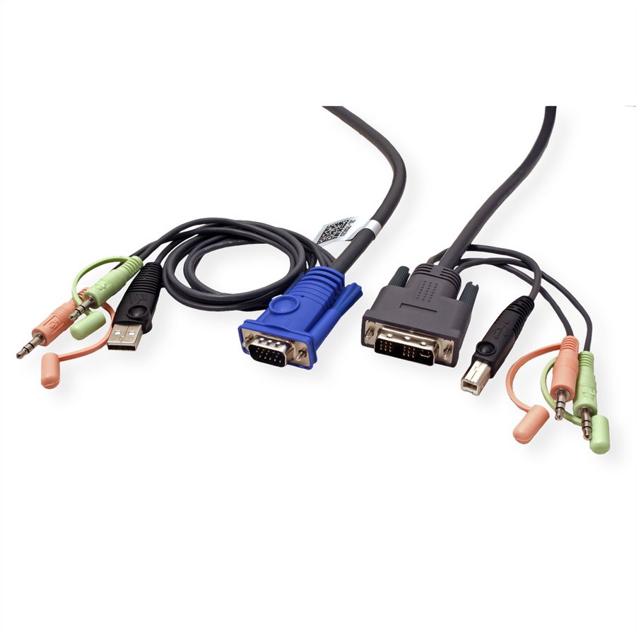 ATEN 2L-7DX2U KVM-Kabel VGA zu DVI 1,8m, schwarz, 1,8 m