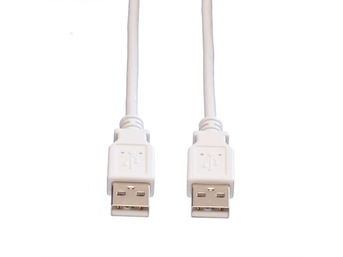 VALUE USB 2.0 Kabel, Type A-A, wit, 0,8 m