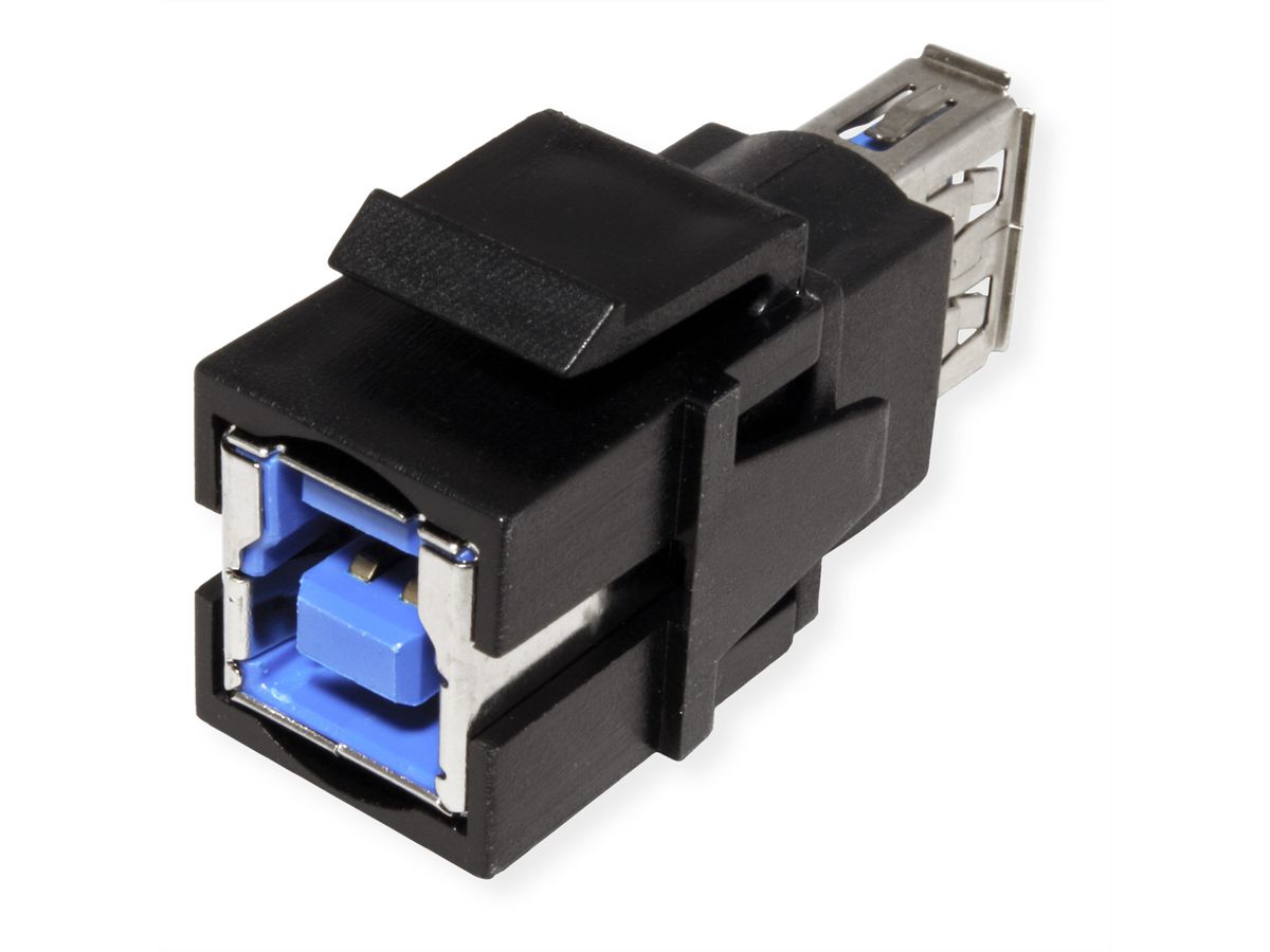 BACHMANN Keystone USB 3.0 coupler B/A female-female black