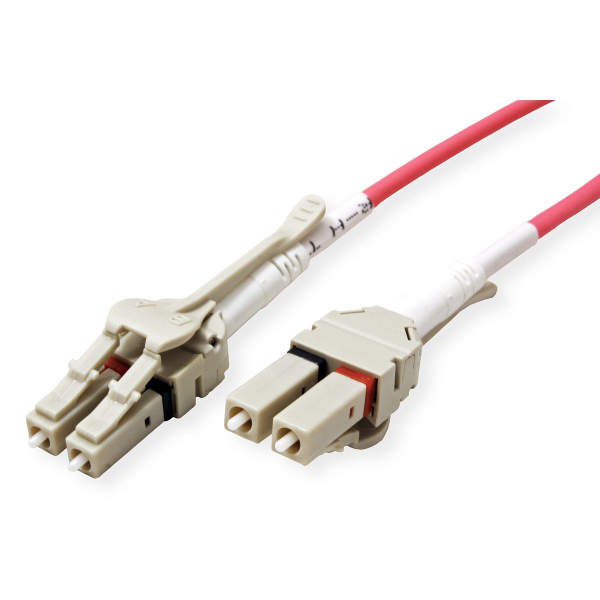 ROLINE FO Jumper Cable 50/125µm OM4, LC/LC, LSOH, Low-Loss, Data Center, violet, 0.5 m
