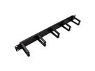 VALUE 19" 1U Cable Management Plate, C-Type, 5 Hooks, black