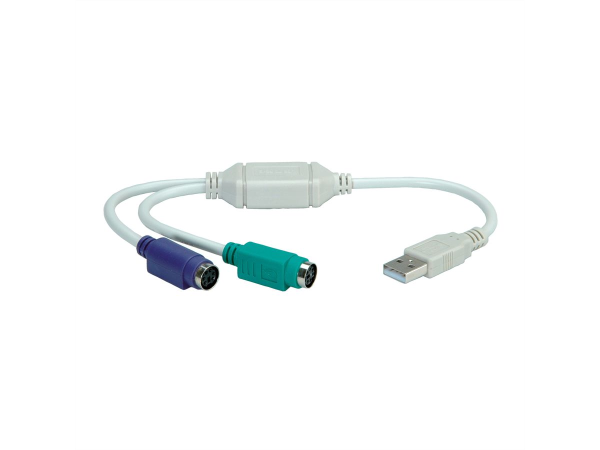 VALUE USB to 2x PS/2 Adapter Cable
