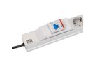BACHMANN 19" 1U 6xCEE7/3 1xFI power 2.0m CEE7/7