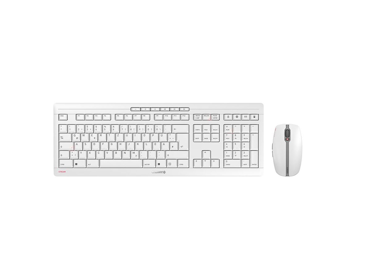 CHERRY Stream Desktop Recharge keyboard RF Wireless QWERTZ German Grey