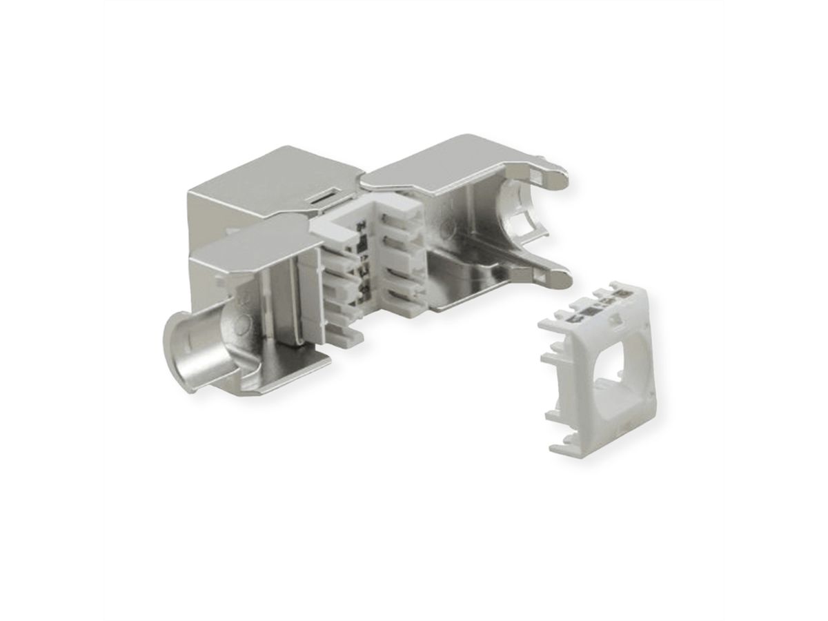 VALUE Cat.6A (klasse EA) Keystone, RJ-45, afgeschermd, zonder gereedschap, SLIM.