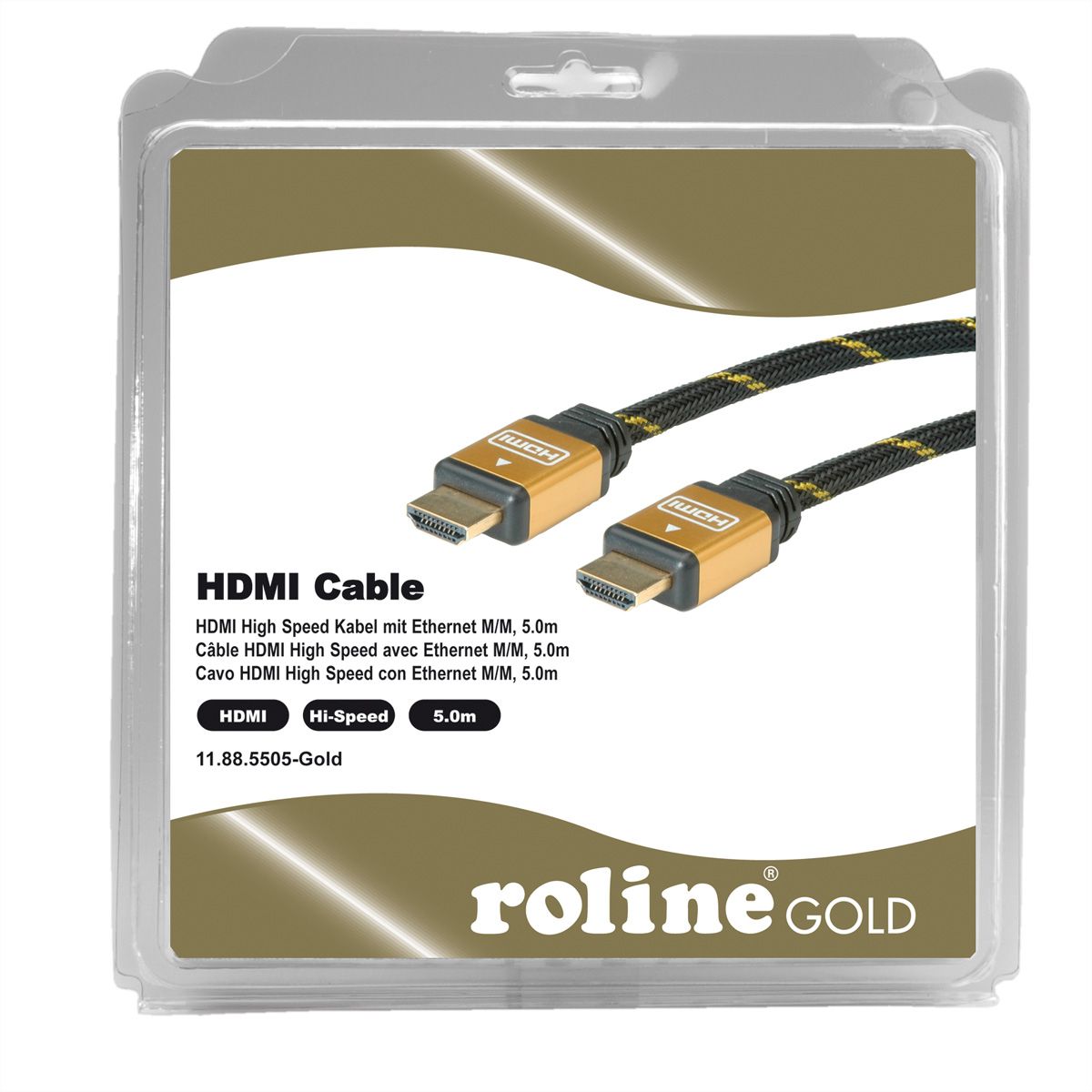 ROLINE GOLD HDMI High Speed Cable with Ethernet HDMI M M Retail