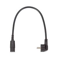 BACHMANN voedingskabel H05VV-F 3G1,5,zwart, L:1,5, CEE7/7 / C13
