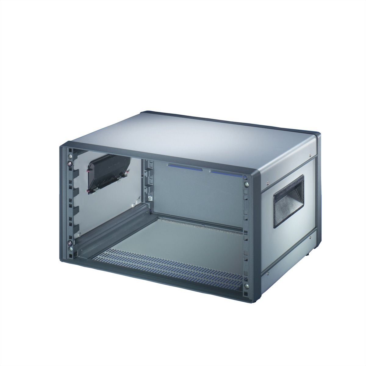 SCHROFF Comptec 19" Desktop Case, Unshielded, Steel Cover, 9 U, 84 HP, 500 mm