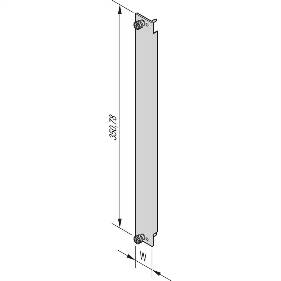 SCHROFF AdvancedTCA Filler Panel, Without Air Baffle, 8 U, 6 HP, Al Profile