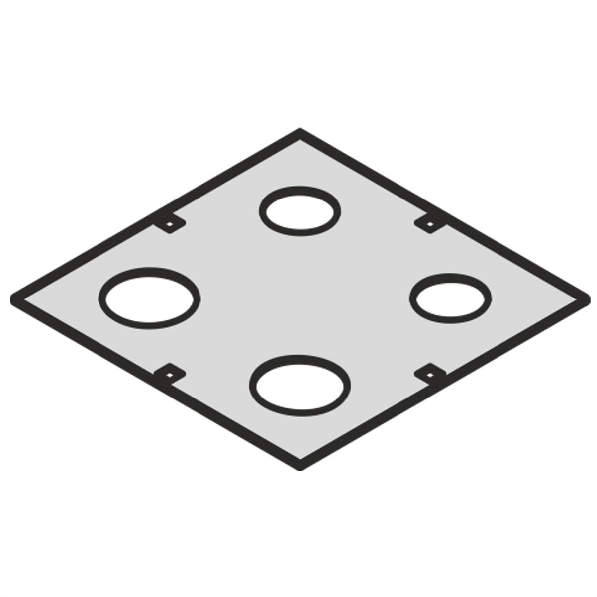 SCHROFF LAN Case Cable Ducting Plate for Modular Case System