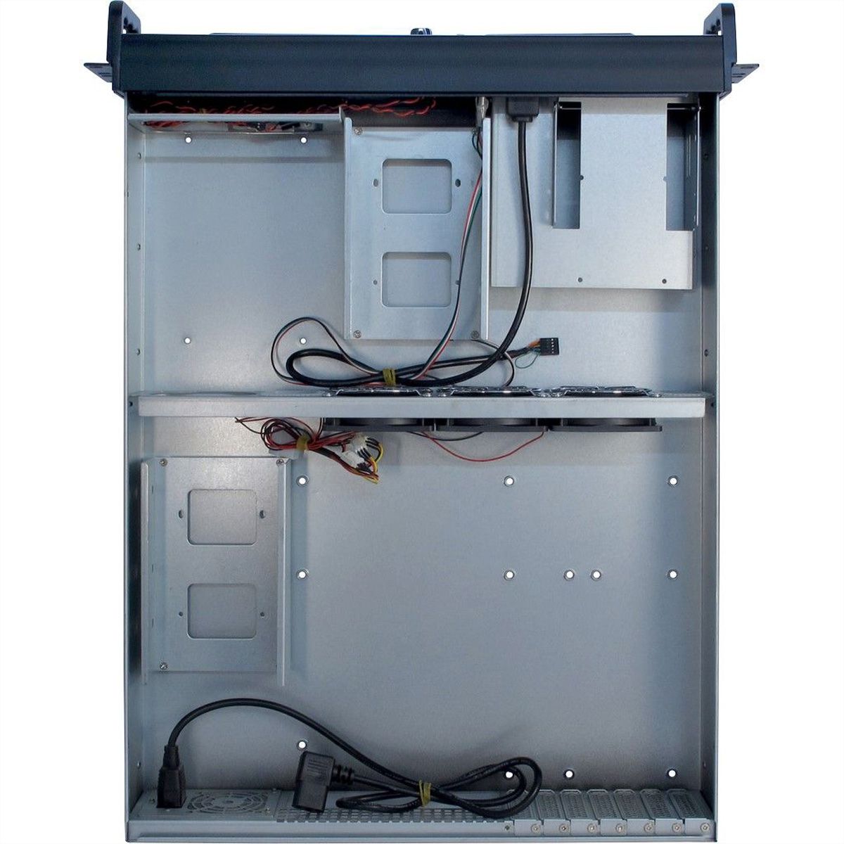 19" serverbehuizing, 2HE, lang, IPC 2U 2098-SL, zwart