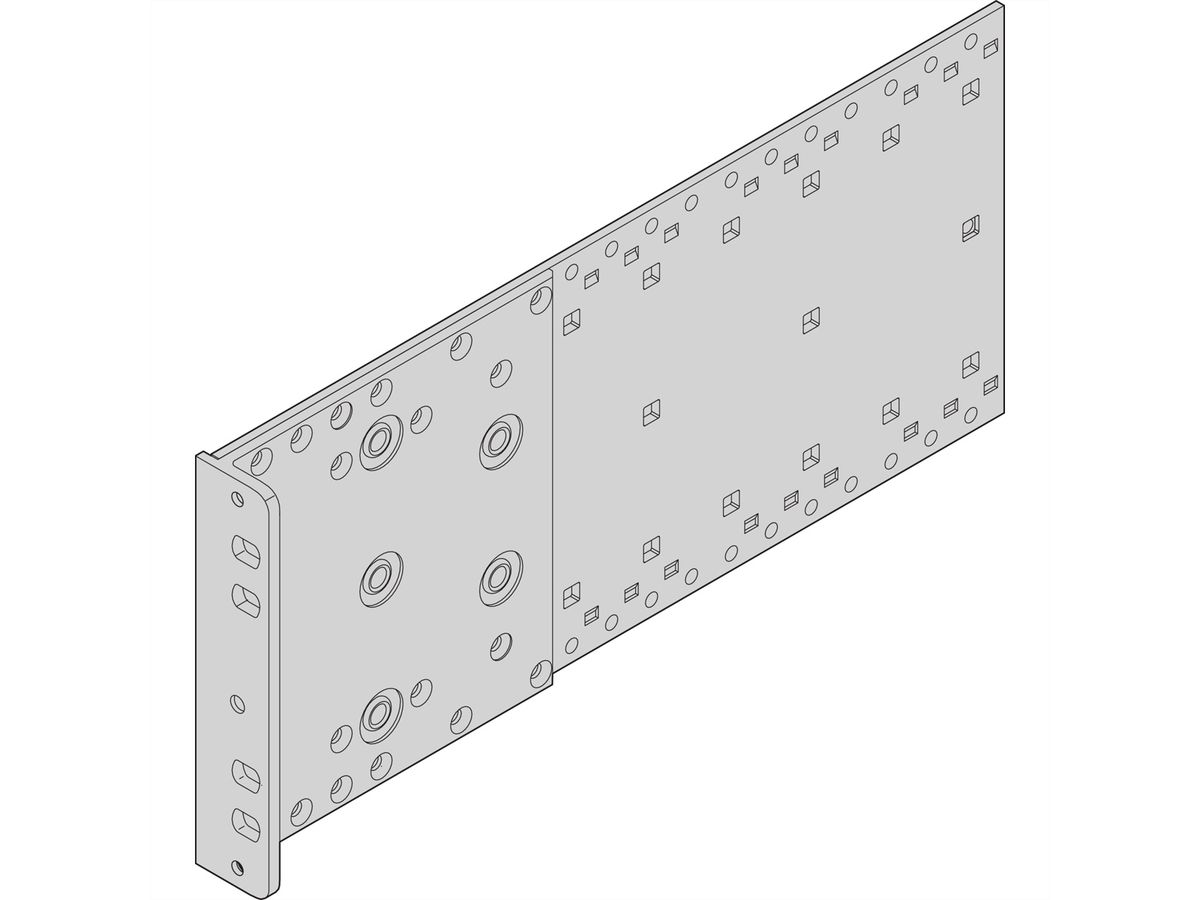 SCHROFF EuropacPRO zijplaat voor textielpakkingen, Type R, 3 HE, 275 mm